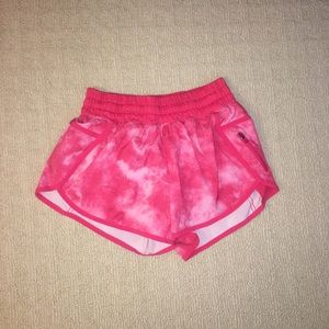Lululemon Pink Tie Dye Tracker Shorts